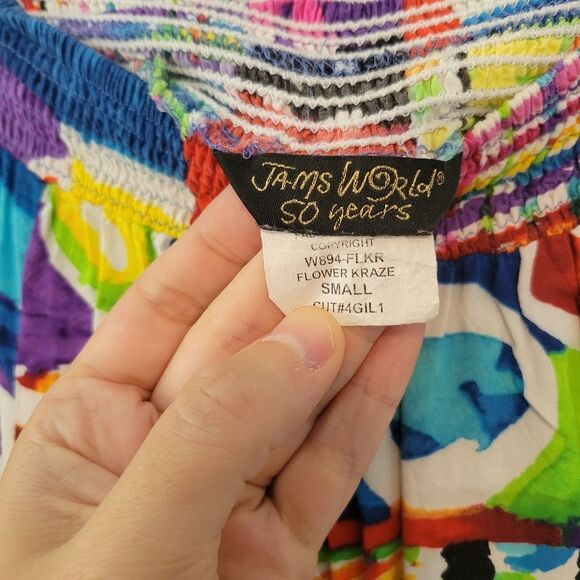 Jams World Flower Kraze Patterned Multicolored Maxi Skirt Size Small Vintage - Picture 5 of 7